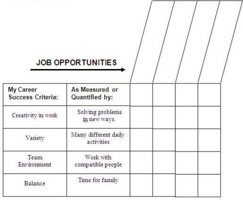 Career Success Criteria Example